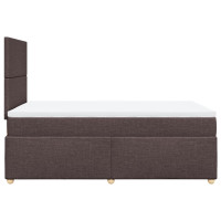 Produktbild för Ramsäng med madrass mörkbrun 120x190 cm tyg