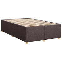 Produktbild för Ramsäng med madrass mörkbrun 120x190 cm tyg