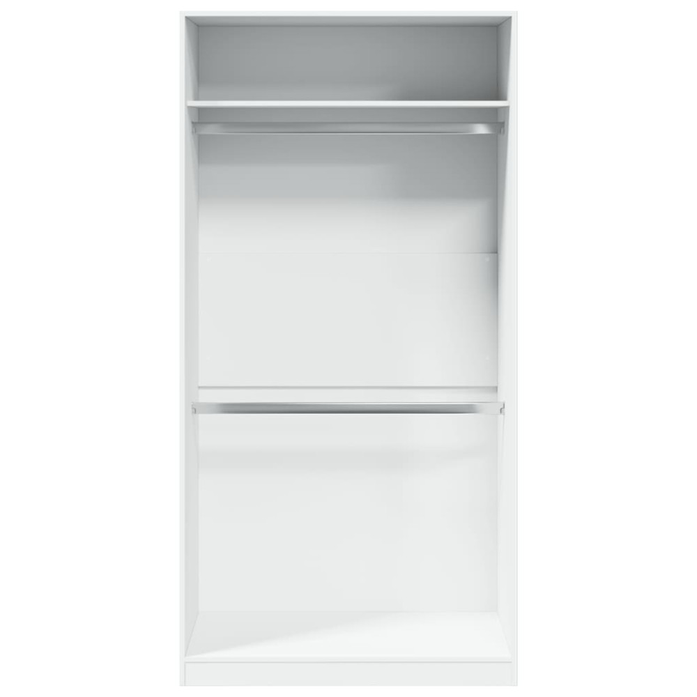 Produktbild för Garderob vit 100x50x200 cm konstruerat trä