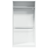 Produktbild för Garderob vit 100x50x200 cm konstruerat trä