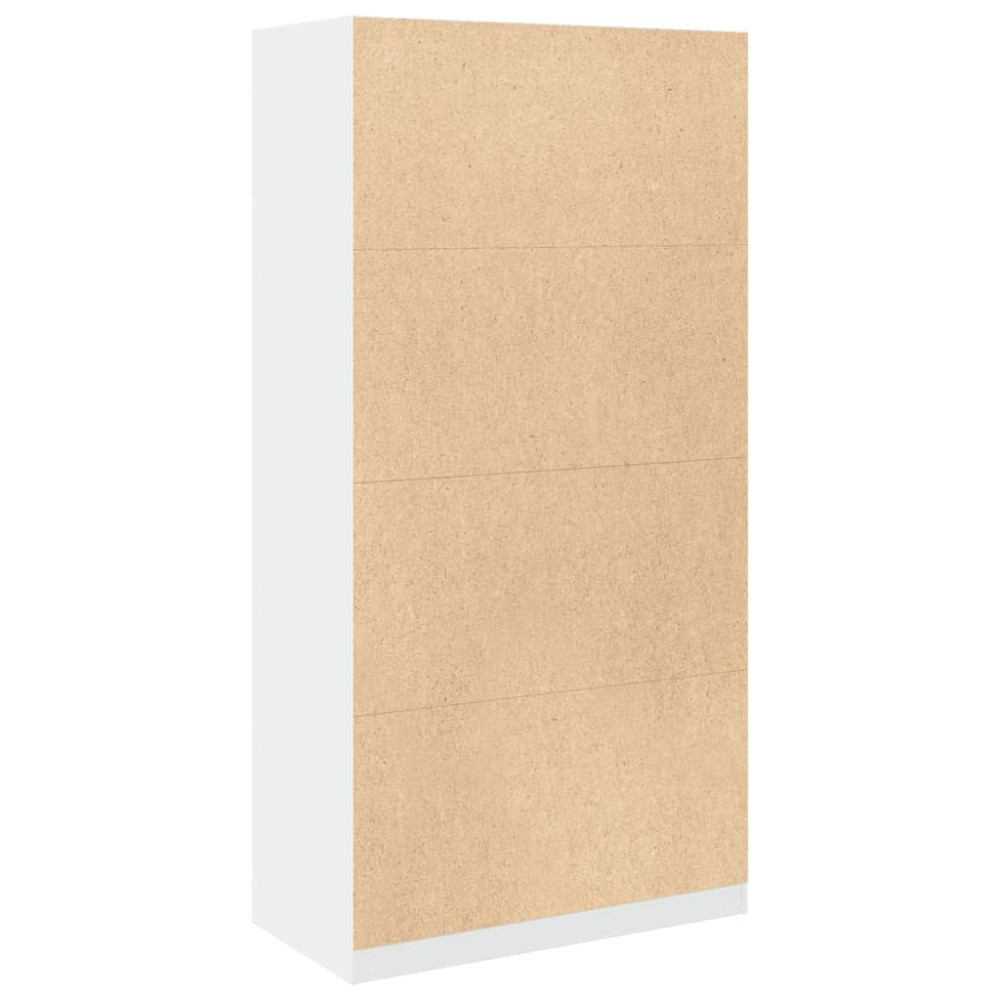 Produktbild för Garderob vit 100x50x200 cm konstruerat trä
