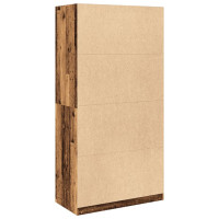 Produktbild för Garderob gammalt trä 100x50x200 cm konstruerat trä