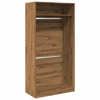 Produktbild för Garderob ek 100x50x200 cm konstruerat trä