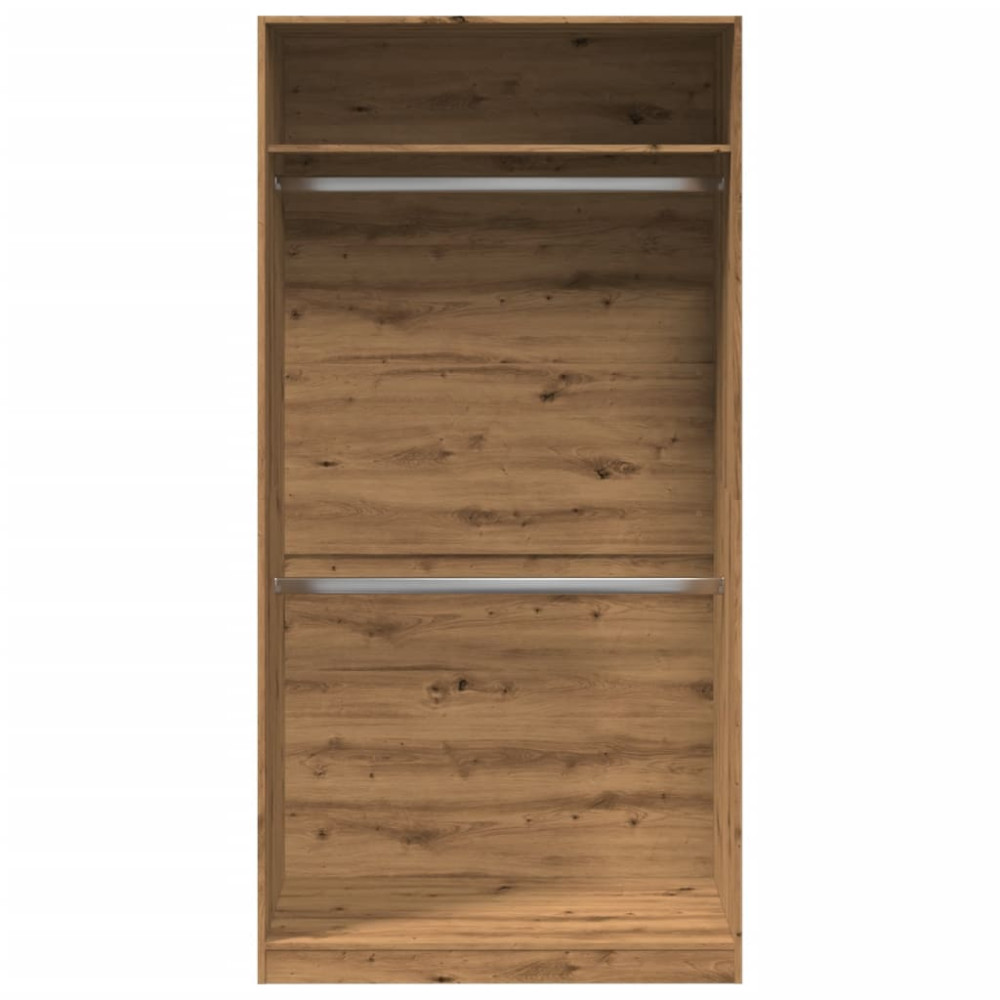 Produktbild för Garderob ek 100x50x200 cm konstruerat trä