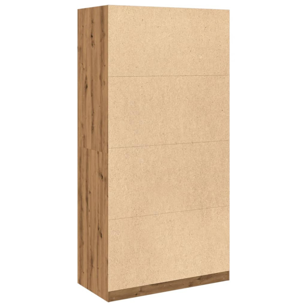 Produktbild för Garderob ek 100x50x200 cm konstruerat trä