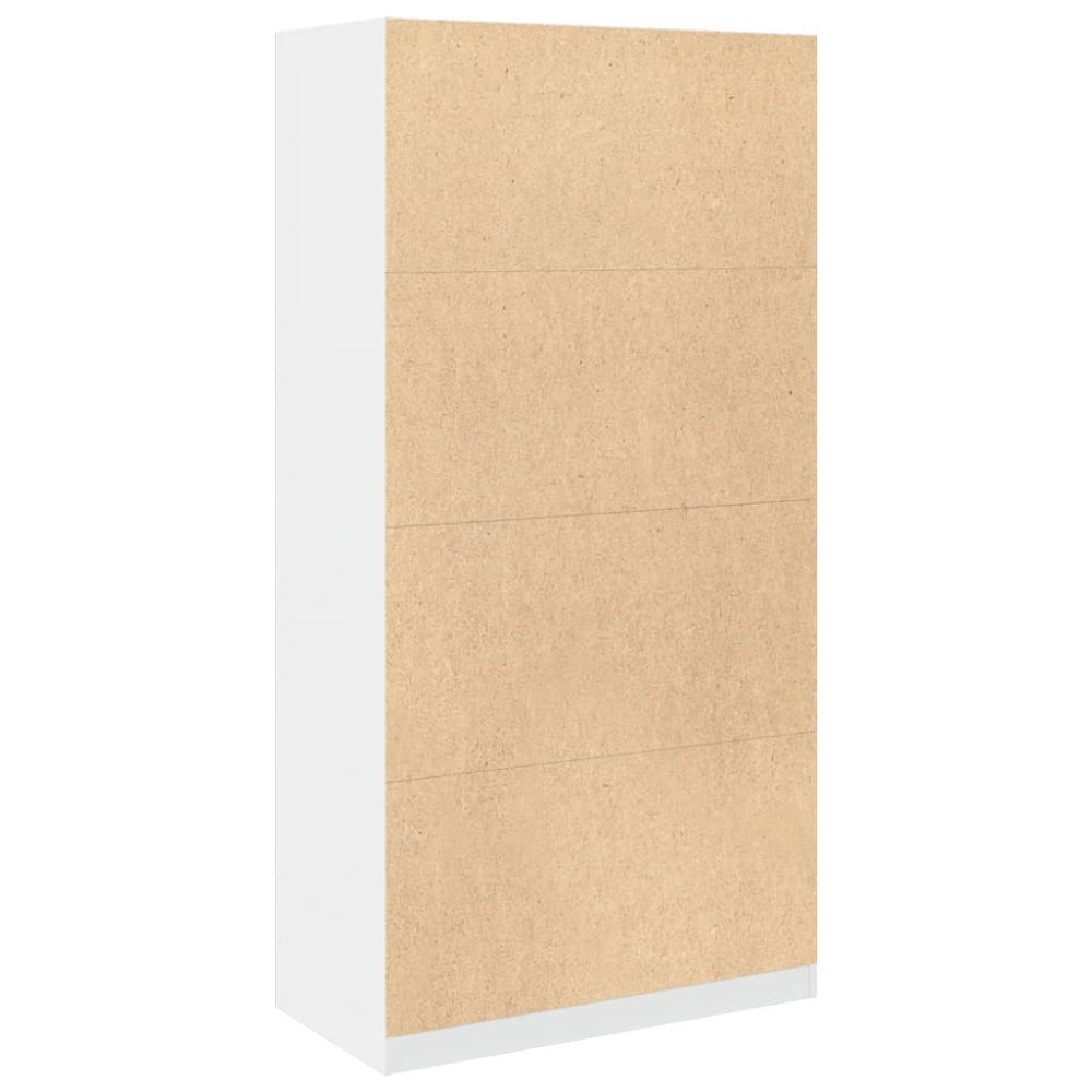 Produktbild för Garderob vit 100x50x200 cm konstruerat trä