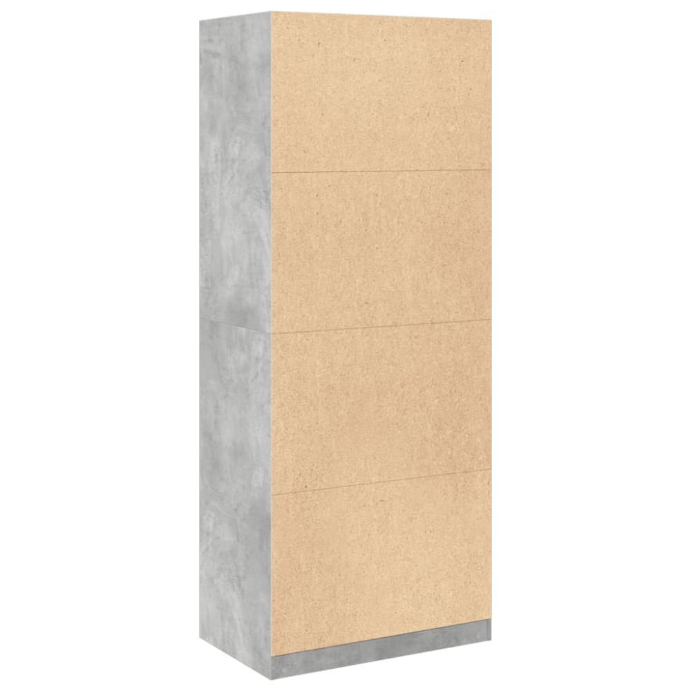 Produktbild för Garderob betonggrå 80x50x200 cm konstruerat trä