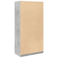 Produktbild för Garderob betonggrå 100x50x200 cm konstruerat trä