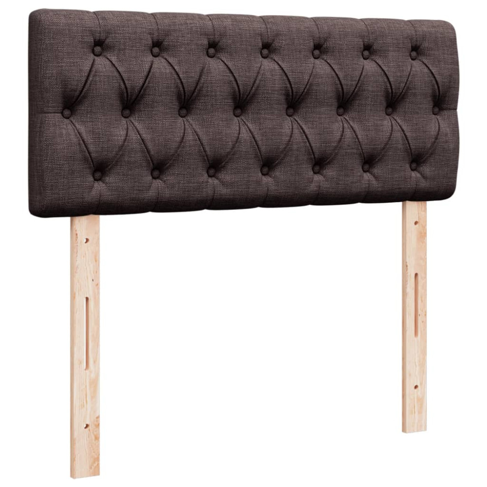 Produktbild för Ramsäng med madrass mörkbrun 120x190 cm tyg