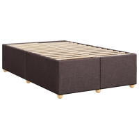 Produktbild för Ramsäng med madrass mörkbrun 120x190 cm tyg