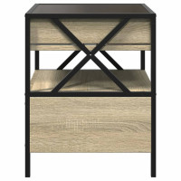 Produktbild för Soffbord med Infinity LEDs sonoma-ek 40x40x51 cm