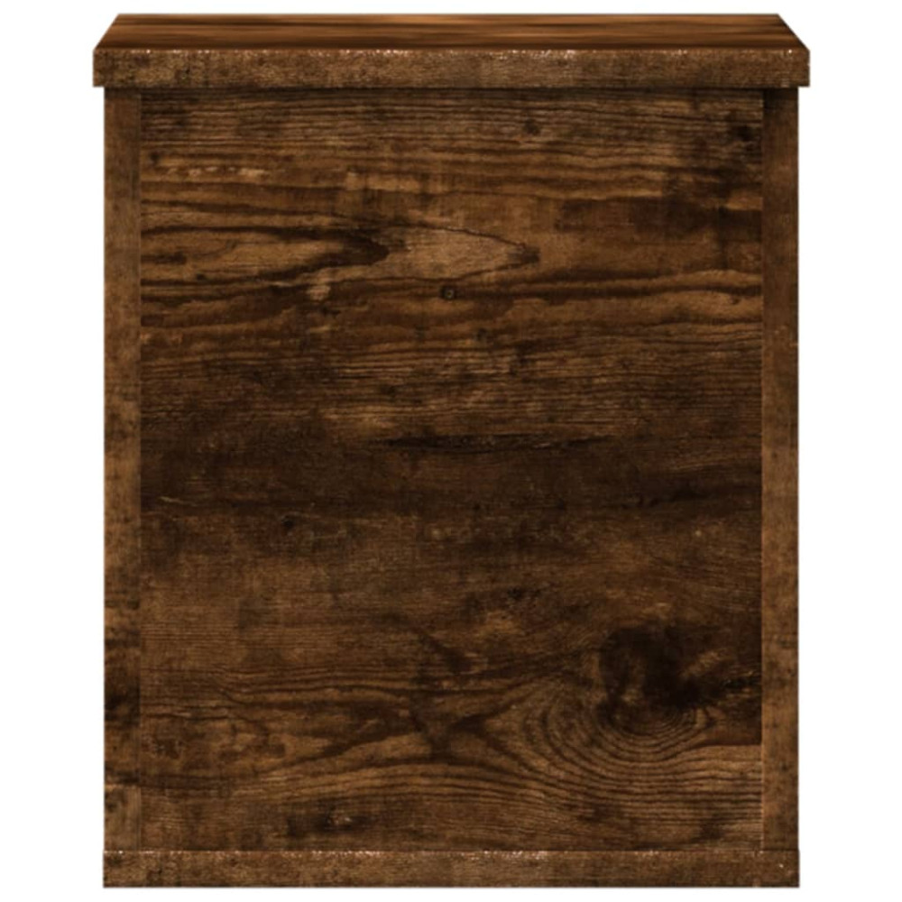 Produktbild för Förvaringslåda rökfärgad ek 30x35x35 cm konstruerat trä
