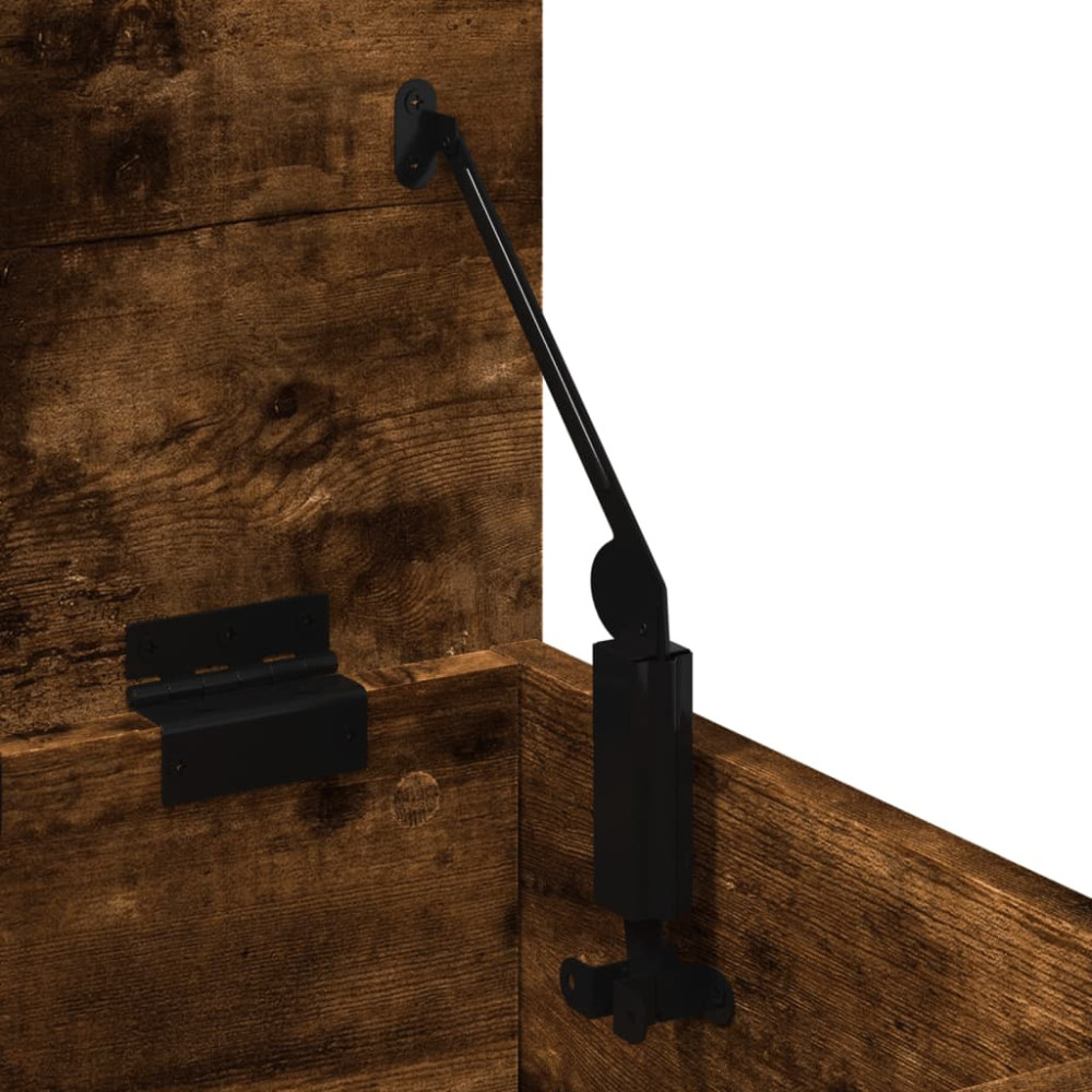 Produktbild för Förvaringslåda rökfärgad ek 30x35x35 cm konstruerat trä