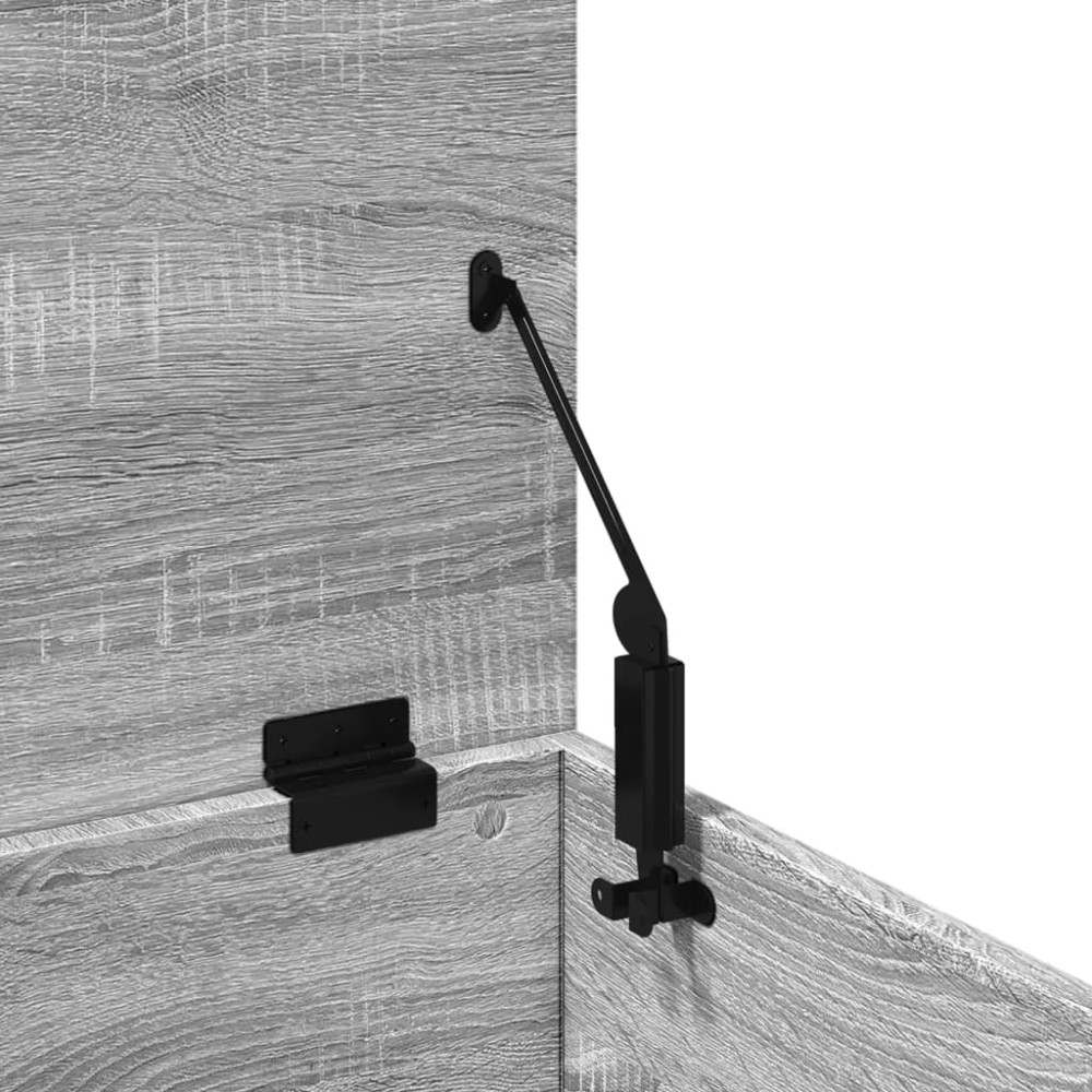 Produktbild för Förvaringslåda grå sonoma 90x35x35 cm konstruerat trä
