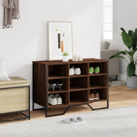 Produktbild för Skoskåp brun ek 90x38x61,5 cm konstruerat trä