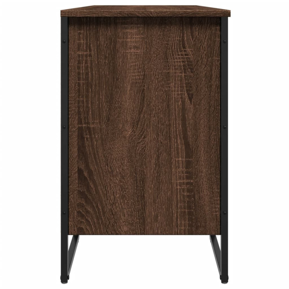 Produktbild för Skoskåp brun ek 90x38x61,5 cm konstruerat trä