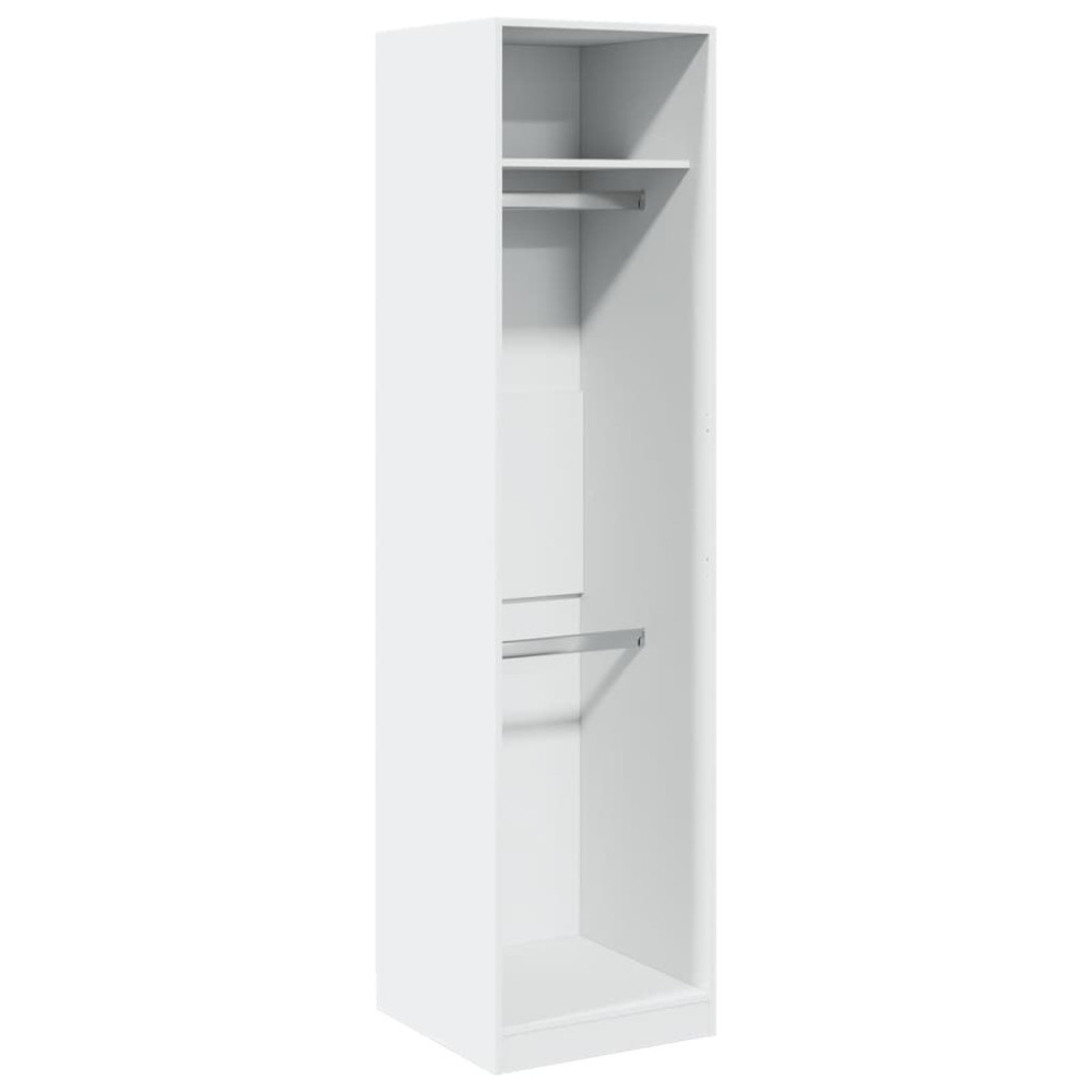 Produktbild för Garderob vit 50x50x200 cm konstruerat trä