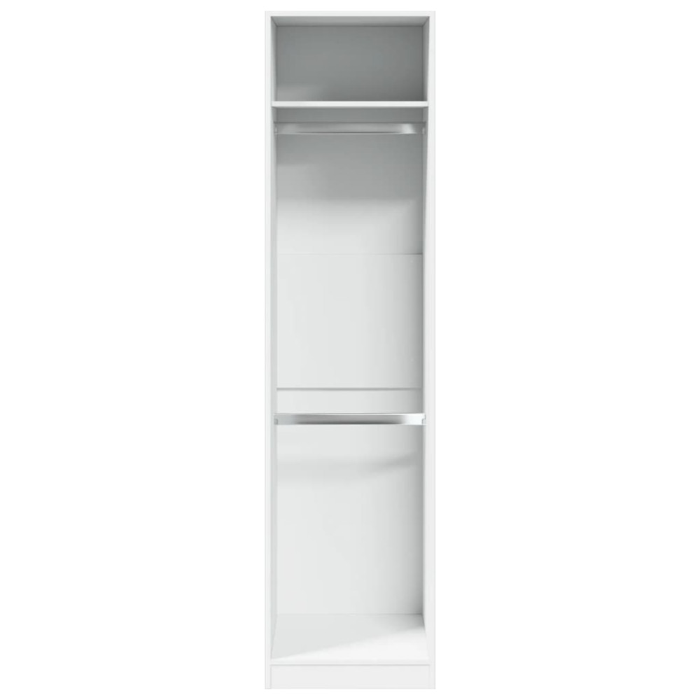 Produktbild för Garderob vit 50x50x200 cm konstruerat trä
