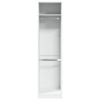 Produktbild för Garderob vit 50x50x200 cm konstruerat trä