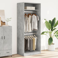 Produktbild för Garderob betonggrå 80x50x200 cm konstruerat trä