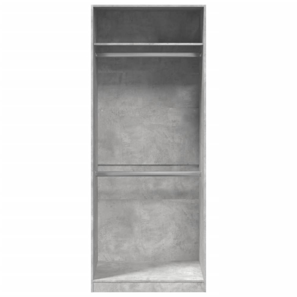 Produktbild för Garderob betonggrå 80x50x200 cm konstruerat trä