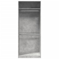 Produktbild för Garderob betonggrå 80x50x200 cm konstruerat trä