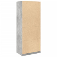 Produktbild för Garderob betonggrå 80x50x200 cm konstruerat trä