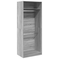 Produktbild för Garderob grå sonoma 80x50x200 cm konstruerat trä