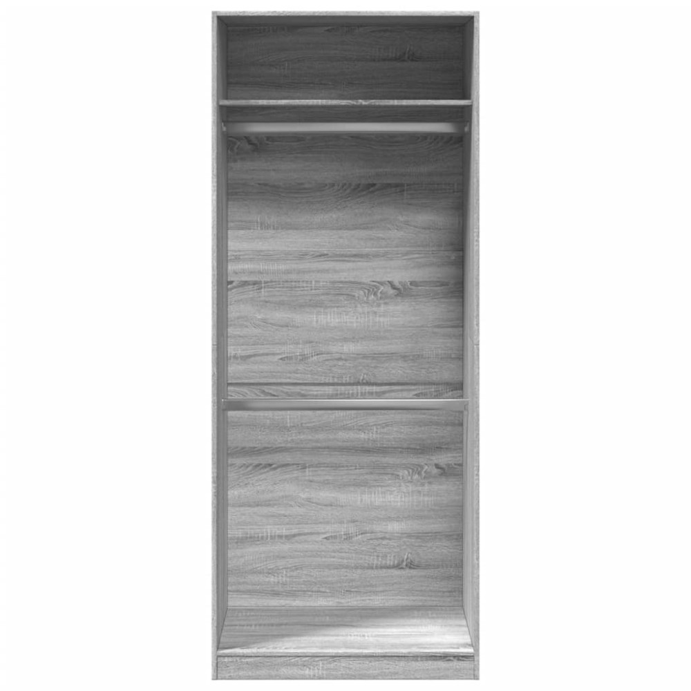 Produktbild för Garderob grå sonoma 80x50x200 cm konstruerat trä