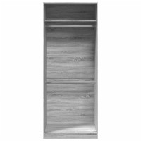 Produktbild för Garderob grå sonoma 80x50x200 cm konstruerat trä