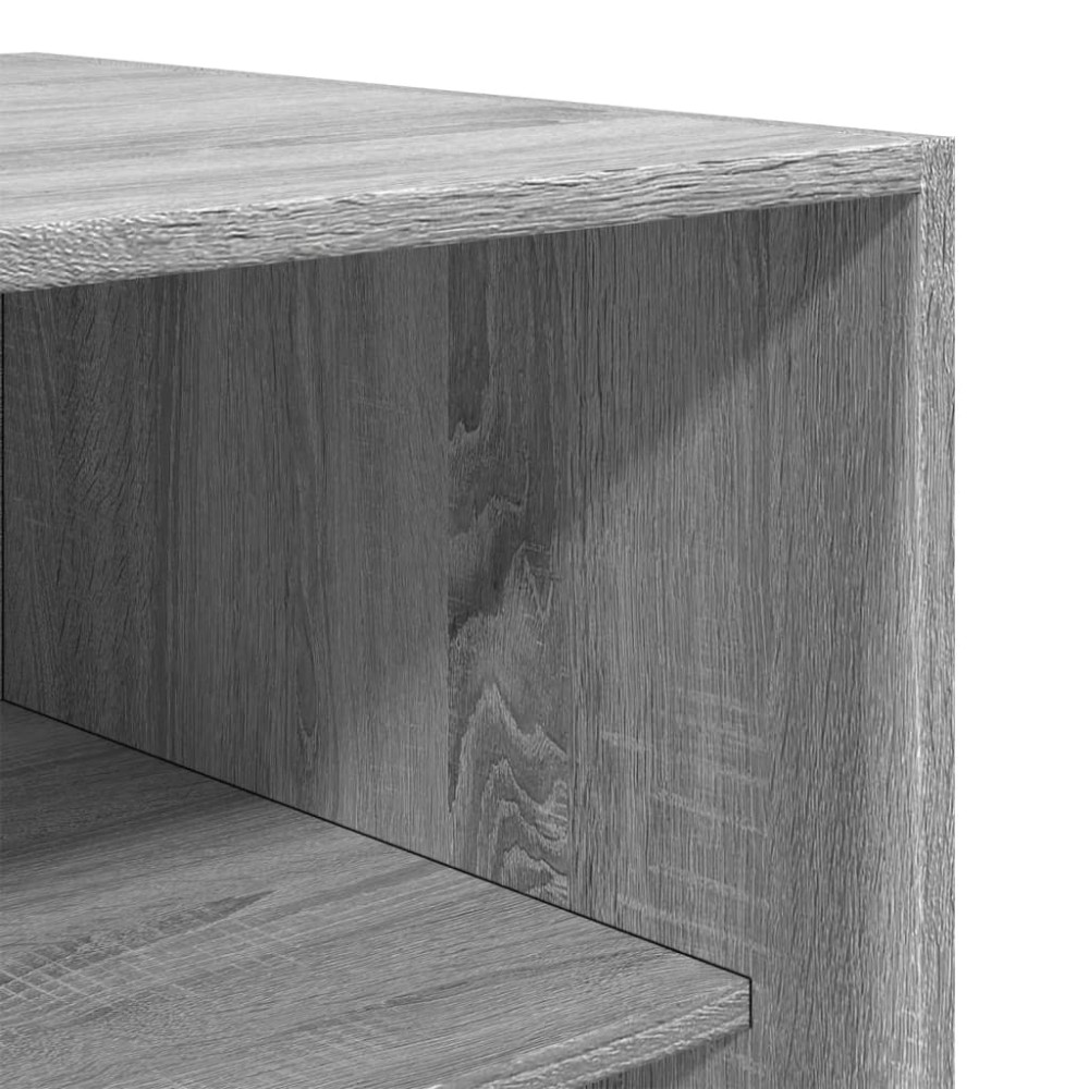 Produktbild för Garderob grå sonoma 80x50x200 cm konstruerat trä