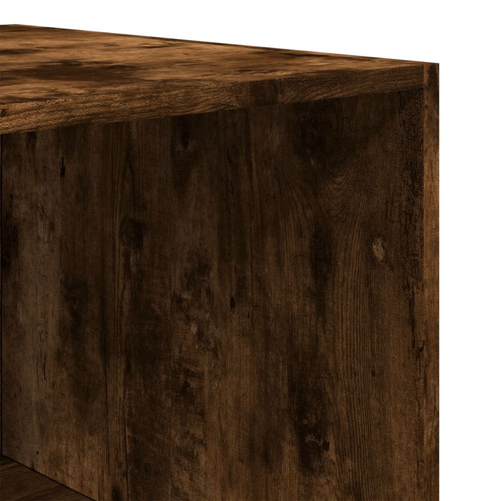 Produktbild för Klädskåp rökfärgad ek 100x50x200 cm konstruerat trä