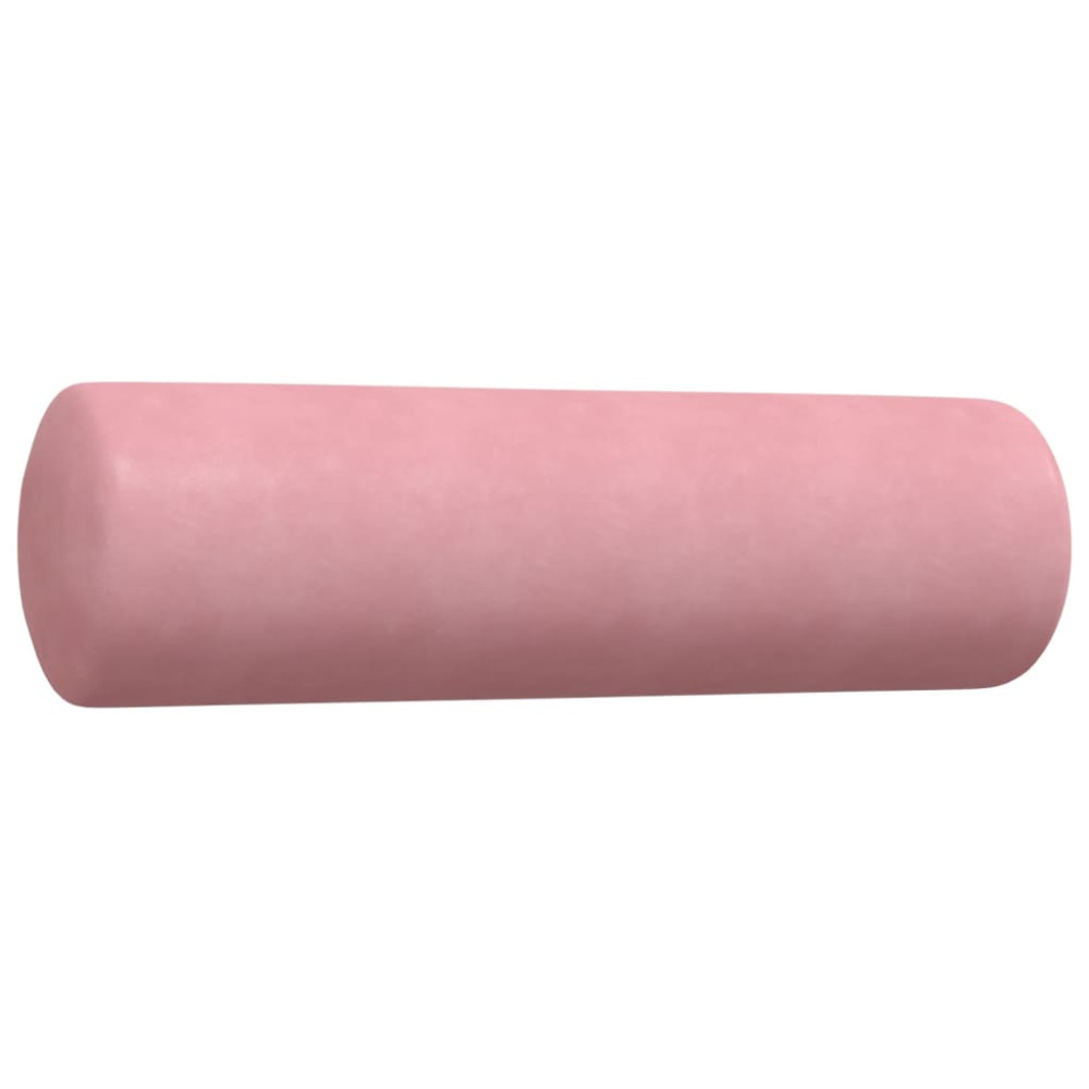 Produktbild för Soffgrupp med dynor och bolster 2 delar rosa sammet