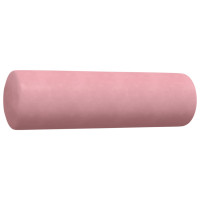 Produktbild för Soffgrupp med dynor och bolster 3 delar rosa sammet