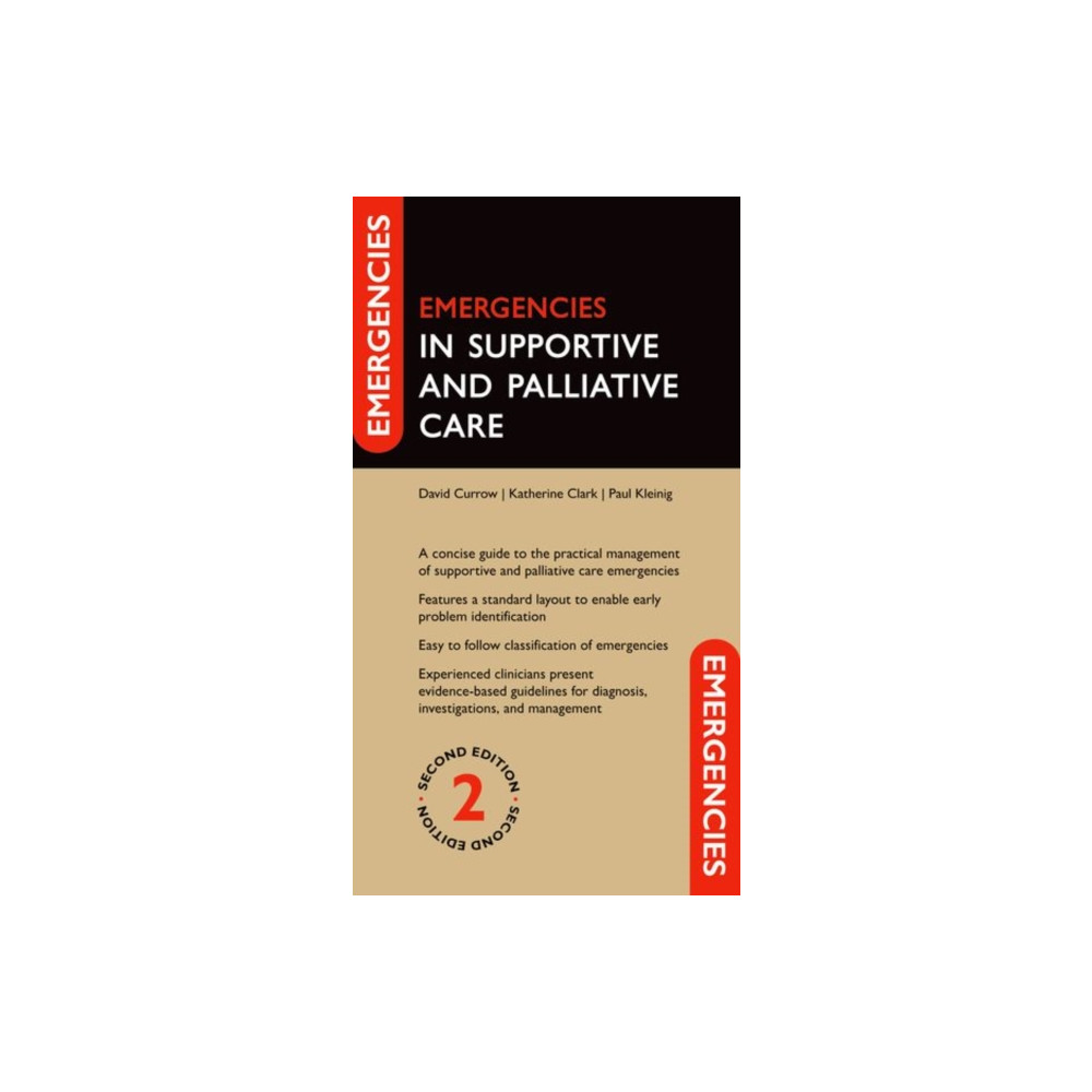 Produktbild för Emergencies in Supportive and Palliative Care (häftad, eng)