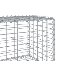 Produktbild för Gabionkorg med skydd 400x50x50 cm galvaniserat järn