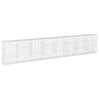 Produktbild för Gabionkorg med skydd 800x50x150 cm galvaniserat järn