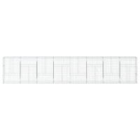 Produktbild för Gabionkorg med skydd 800x50x150 cm galvaniserat järn