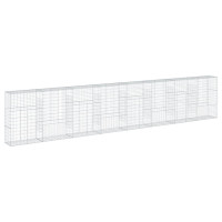 Produktbild för Gabionkorg med skydd 800x50x150 cm galvaniserat järn
