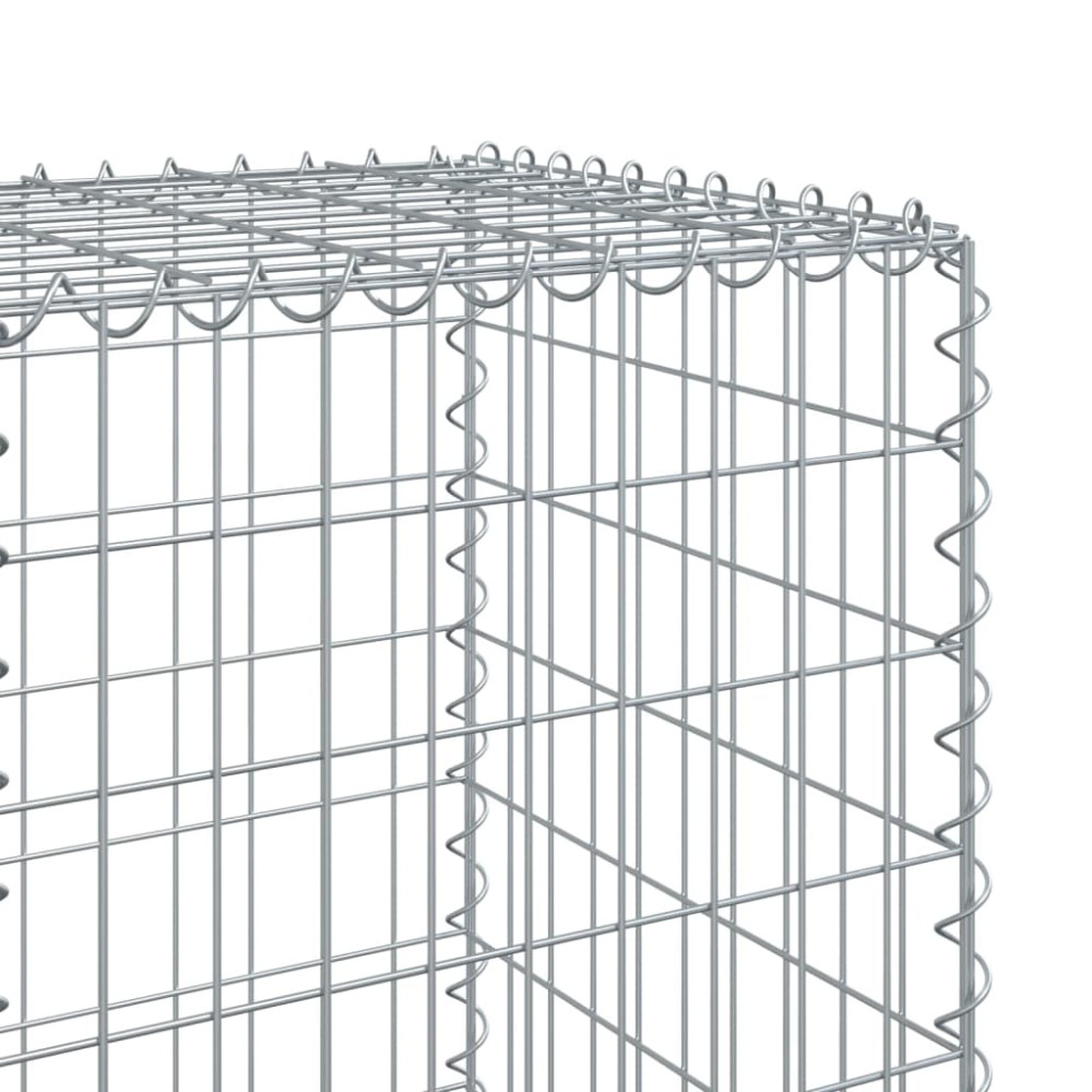 Produktbild för Gabionkorg med skydd 800x50x150 cm galvaniserat järn