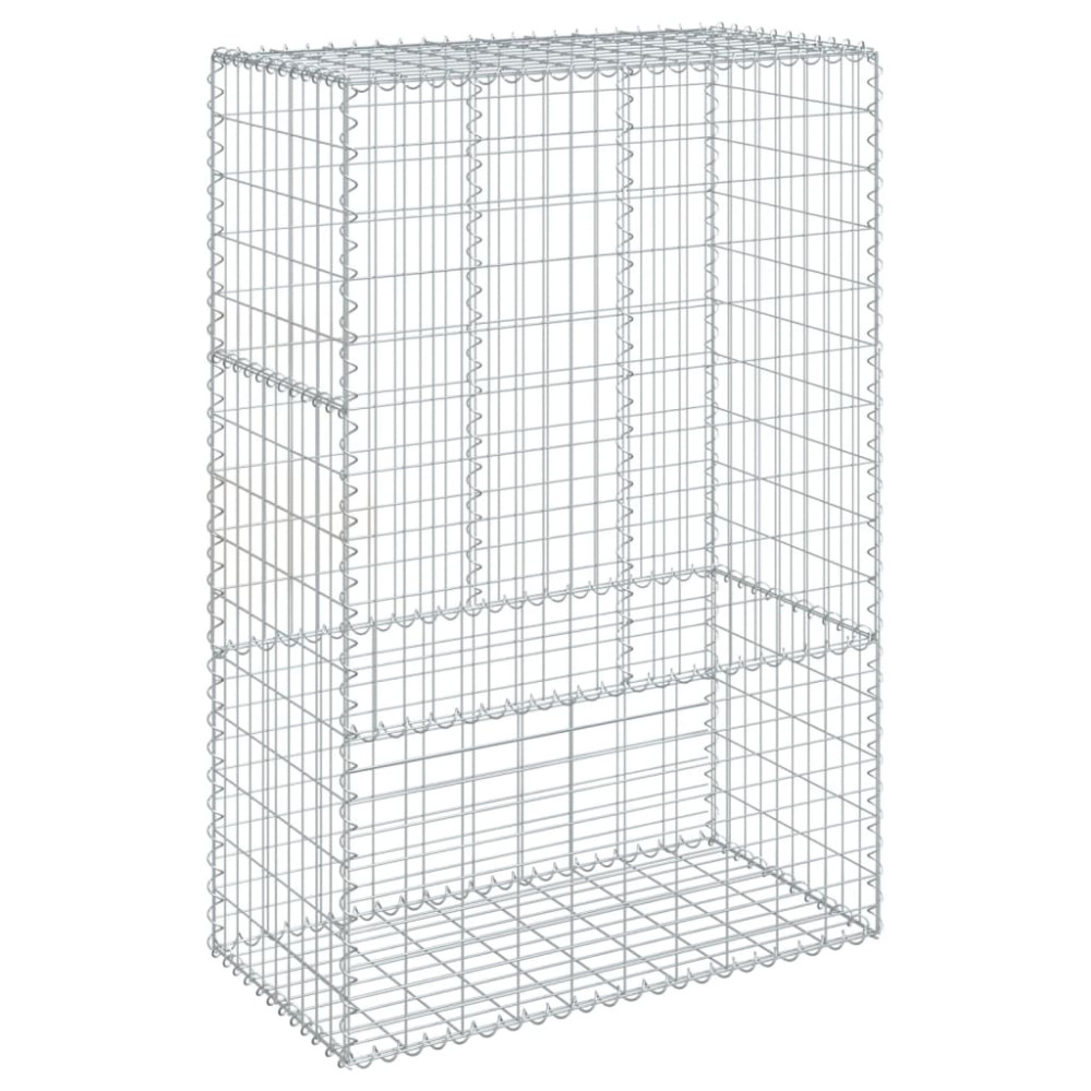 Produktbild för Gabionkorg med skydd 100x50x150 cm galvaniserat järn