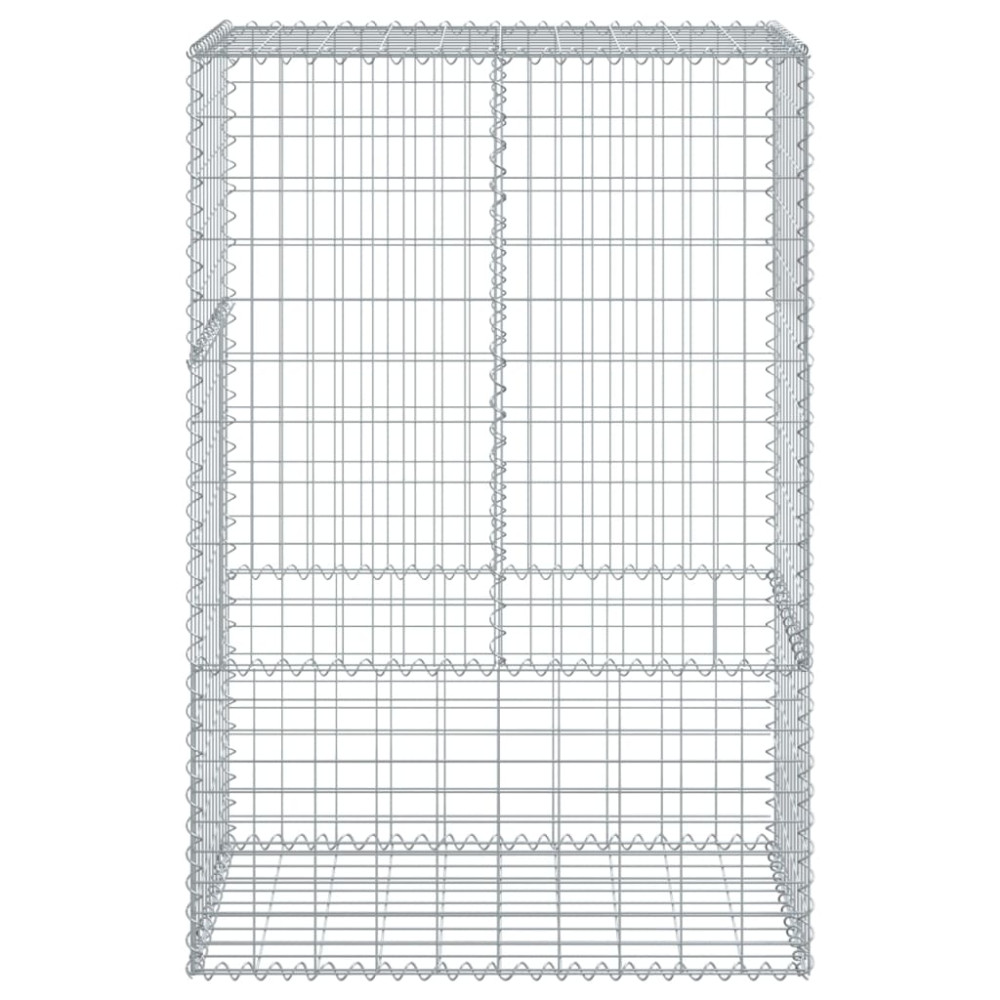 Produktbild för Gabionkorg med skydd 100x50x150 cm galvaniserat järn
