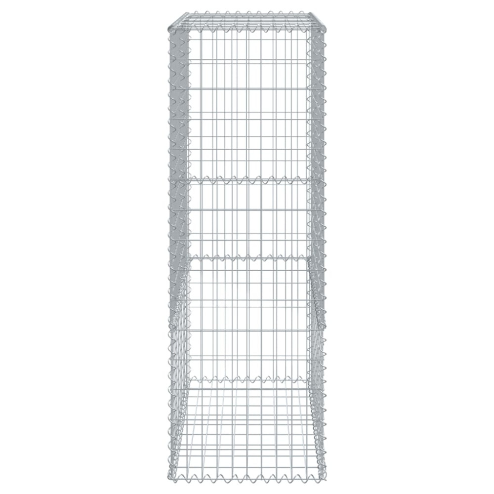 Produktbild för Gabionkorg med skydd 100x50x150 cm galvaniserat järn