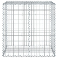 Produktbild för Gabionkorg med skydd 100x50x100 cm galvaniserat järn