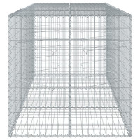 Produktbild för Gabionkorg med skydd 300x100x100 cm galvaniserat järn