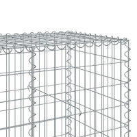 Produktbild för Gabionkorg med skydd 300x100x100 cm galvaniserat järn