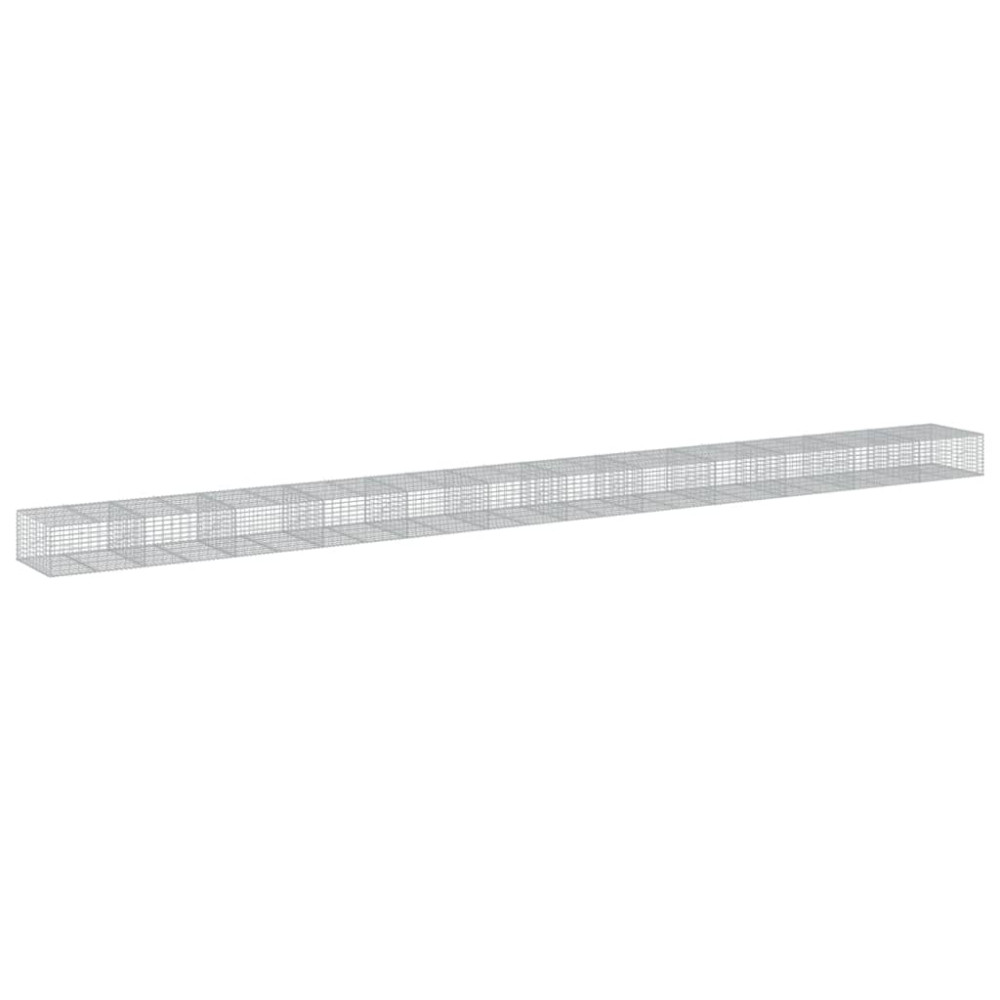 Produktbild för Gabionkorg med skydd 1200x100x50 cm galvaniserat järn
