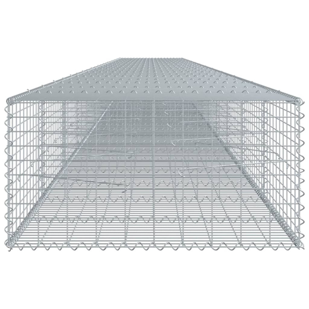Produktbild för Gabionkorg med skydd 1200x100x50 cm galvaniserat järn