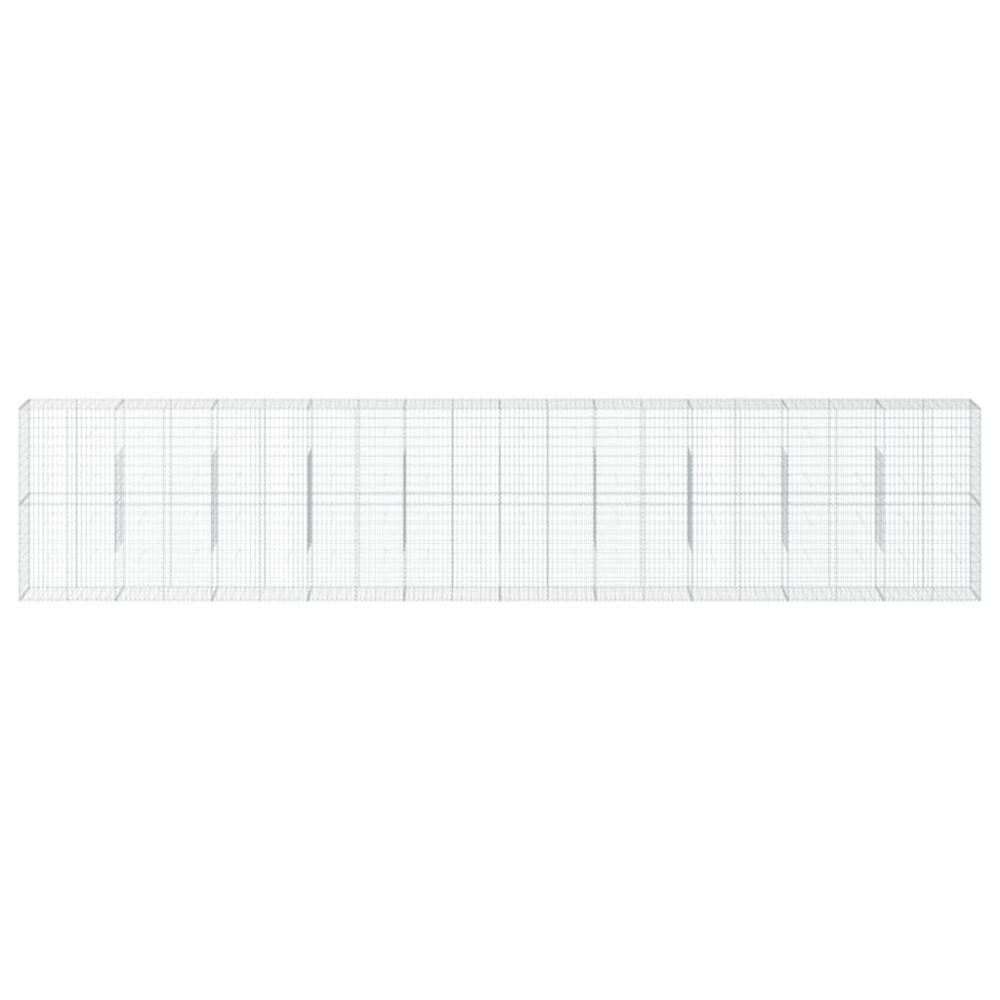 Produktbild för Gabionkorg med skydd 1000x50x200 cm galvaniserat järn