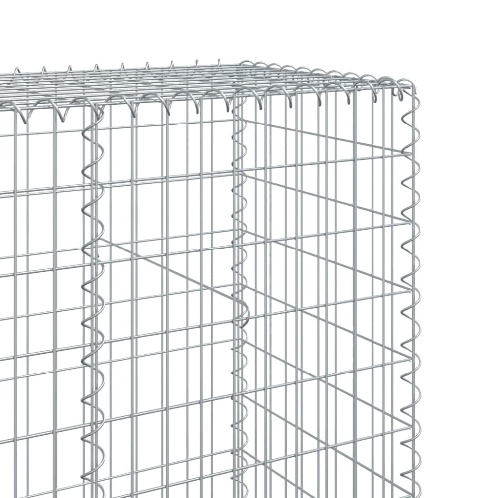 Produktbild för Gabionkorg med skydd 1000x50x200 cm galvaniserat järn